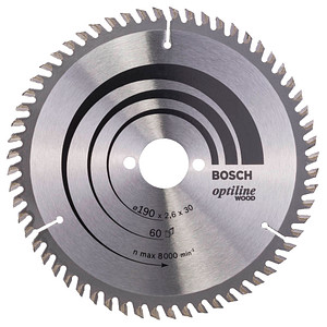 BOSCH Optiline Wood Kreissägeblatt 190,0 mm, 60 Zähne von Bosch