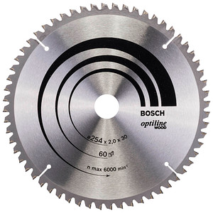 BOSCH Optiline Wood Kreissägeblatt 254,0 mm, 60 Zähne von Bosch