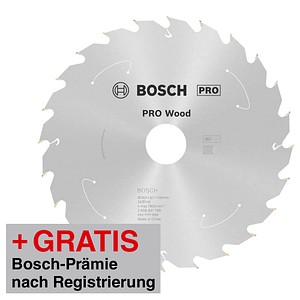 AKTION: BOSCH PRO Wood Kreissägeblatt 190,0 mm, 24 Zähne mit Prämie nach Registrierung AKTION: BOSCH PRO Wood Kreissägeblatt 190,0 mm, 24 Zähne mit Prämie nach Registrierung von Bosch