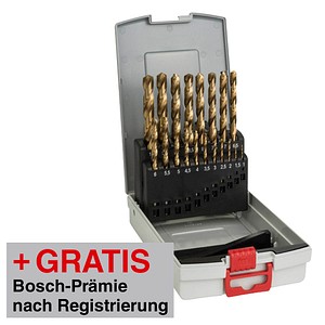 AKTION: BOSCH ProBox HSS-TiN Metallbohrer-Set, 19-teilig mit Prämie nach Registrierung AKTION: BOSCH ProBox HSS-TiN Metallbohrer-Set, 19-teilig mit Prämie nach Registrierung von Bosch