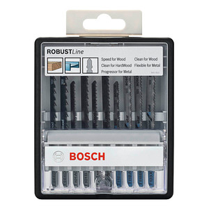 BOSCH Robust Line Wood and Metal Stichsägeblätter-Set 10-teilig von Bosch