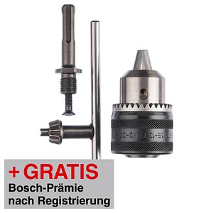 AKTION: BOSCH SDS plus-Adapter mit Bohrfutter Schnellspannbohrfutter mit Prämie nach Registrierung AKTION: BOSCH SDS plus-Adapter mit Bohrfutter Schnellspannbohrfutter mit Prämie nach Registrierung von Bosch