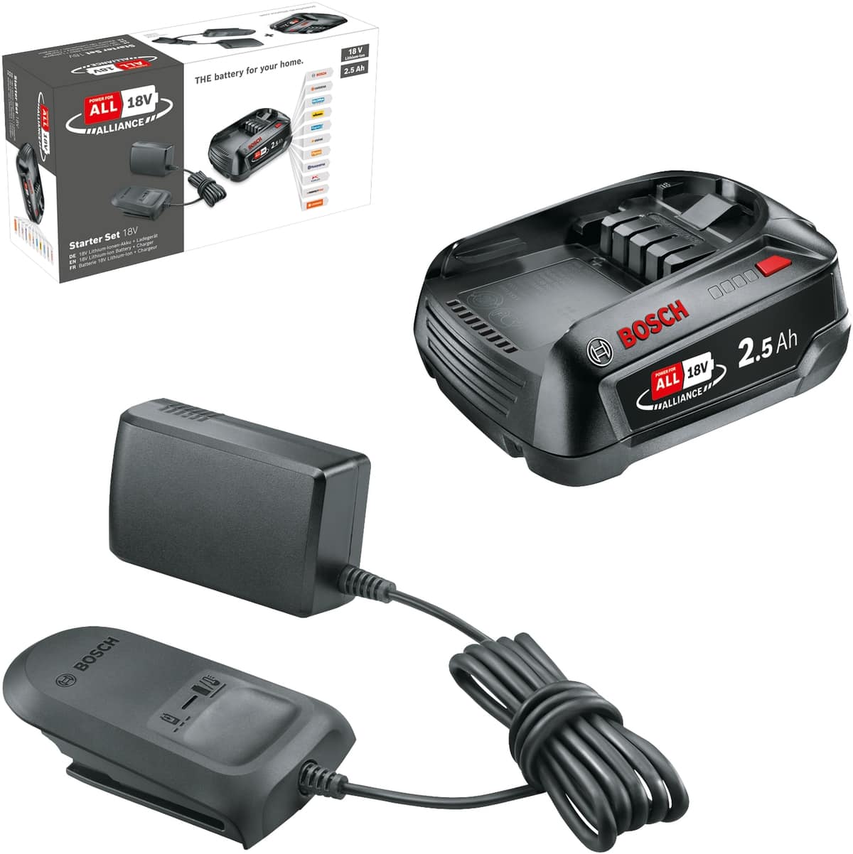 BOSCH Starter-Set 18 V Alliance, 1600A02625, 2,5 Ah Akku + AL 18V-20 Ladegerät BOSCH Starter-Set 18 V Alliance, 1600A02625, 2,5 Ah Akku + AL 18V-20 Ladegerät von Bosch