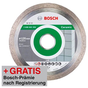 AKTION: BOSCH Trennscheibe Standard for Ceramic mit Prämie nach Registrierung AKTION: BOSCH Trennscheibe Standard for Ceramic mit Prämie nach Registrierung von Bosch