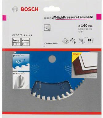 Bosch Accessories Expert for High Pressure Laminate 2608644131 Kreissägeblatt 140 x 20 x 1.3 mm Zähneanzahl: 42 1 St. Bosch Accessories Expert for High Pressure Laminate 2608644131 Kreissägeblatt 140 x 20 x 1.3 mm Zähneanzahl: 42 1 St. von Bosch