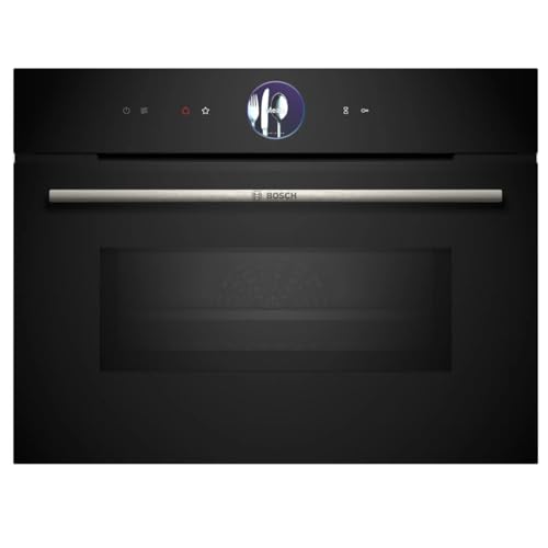 Bosch CMG7761B1, Serie 8 smarter Einbau-Kompaktbackofen mit Mikrowellenfunktion, 45 x 60 cm, Schwarz, Made in Germany, Pyrolyse, Air Fry, Digitaler Bedienring, Touchdisplay, Automatikprogramme Bosch CMG7761B1, Serie 8 smarter Einbau-Kompaktbackofen mit Mikrowellenfunktion, 45 x 60 cm, Schwarz, Made in Germany, Pyrolyse, Air Fry, Digitaler Bedienring, Touchdisplay, Automatikprogramme von Bosch