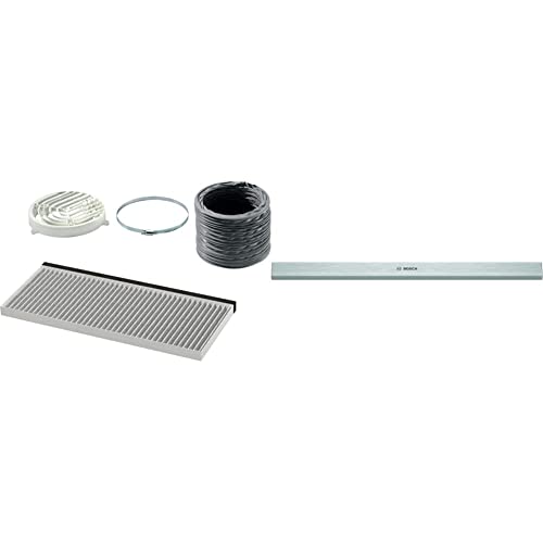 Bosch DWZ1IT1I4 Zubehör für Dunstabzüge, Clean Air Standard Umluftset (4-teilig), Made in Germany & Bosch DSZ4685 Zubehör für Dunstabzüge, Griffleiste Edelstahl, Made in Germany von Bosch Hausgeräte