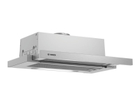 Bosch Dunstabzugshaube DFT63AC50 Serie 4 Teleskopisch, Energieeffizienzklasse D, Breite 60 cm, 368 m³/h, Mechanisch, Silber, LED von Bosch