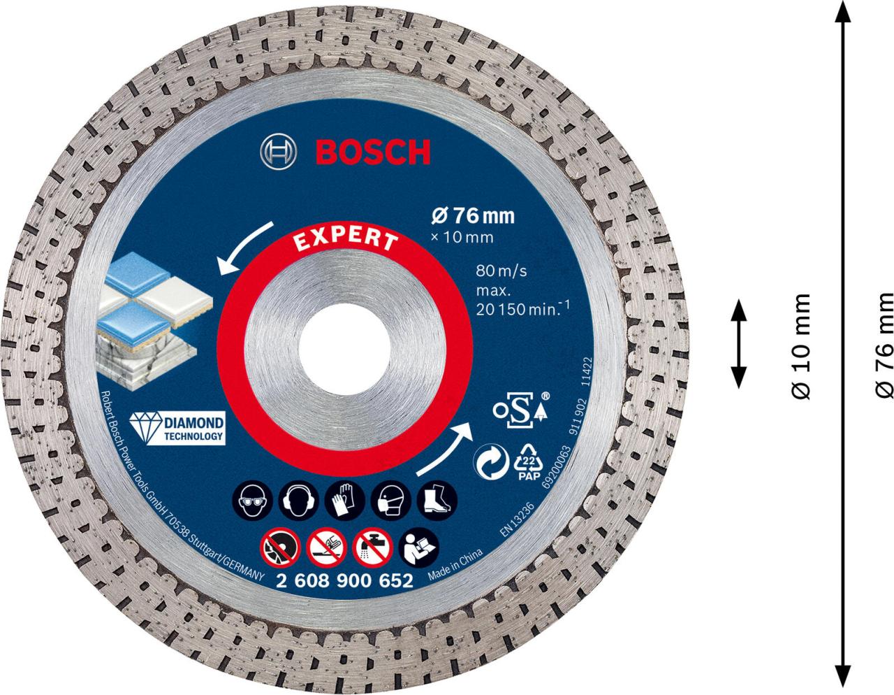 BOSCH Diamant-Trennscheibe EXPERT Best for Hard Ceramic BOSCH Diamant-Trennscheibe EXPERT Best for Hard Ceramic von Bosch