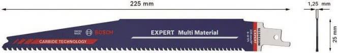 Bosch Expert Multi Material S 1156 XHM - Sägeblatt - Länge: 225 mm - Breite: 25 mm von Bosch