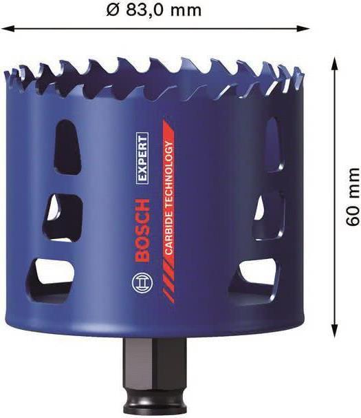 Bosch Expert Tough Material - Lochsäge - für Kunststoff, Ziegelsteine, weiche Fliesen, Edelstahlbleche, Holz mit Metall - 83 mm Bosch Expert Tough Material - Lochsäge - für Kunststoff, Ziegelsteine, weiche Fliesen, Edelstahlbleche, Holz mit Metall - 83 mm von Bosch