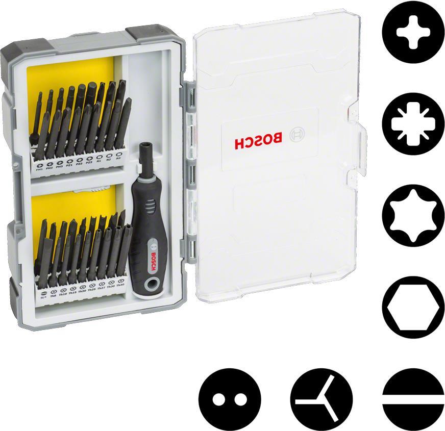 Bosch Extra Hard - Schraubenziehersatz - 37 Stücke - Länge: 75 mm Bosch Extra Hard - Schraubenziehersatz - 37 Stücke - Länge: 75 mm von Bosch
