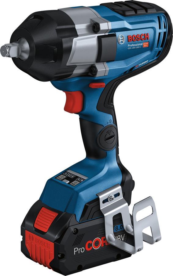 Bosch GDS Professional 18V-1000 C - Schlagschrauber - schnurlos - 1/2 -Vierkantantrieb - 1000 N·m - 2 Akkus - 18 V von Bosch