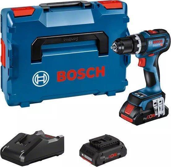 Bosch GSB 18V-90 C Professional - Bohrhammer/Treiber - schnurlos 13 mm - 64 N·m - 2 Akkus, Ladegerät enthalten - 18 V (06019K6104) von Bosch