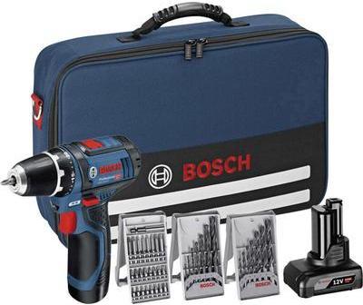 Bosch GSR 12V-15 Professional - Bohrer/Schrauber - schnurlos - 2 Geschwindigkeiten - Bohrfutterschlüssel 10 mm - 30 N·m - 2 Akkus - 12 V von Bosch