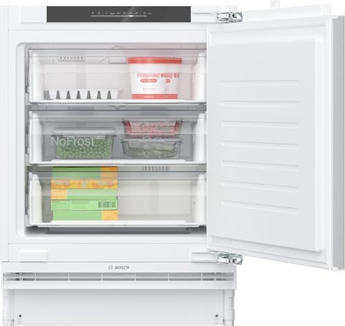Bosch GUN21ADE0, Serie 6, Smarter Unterbau-Gefrierschrank, 82 x 60 cm Nische, 85 L, Made in Germany, NoFrost, schnelleres Einfrieren, sehr Leise mit nur 35 dB, Flachscharnier mit Softeinzug Bosch GUN21ADE0, Serie 6, Smarter Unterbau-Gefrierschrank, 82 x 60 cm Nische, 85 L, Made in Germany, NoFrost, schnelleres Einfrieren, sehr Leise mit nur 35 dB, Flachscharnier mit Softeinzug von Bosch