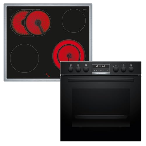 Bosch HND671LS62 Einbauherd-Set, Bestehend aus HEG578BB3 Herd, 60 x 60 cm, Made in Germany, Air Fry, 3D Heißluft, Hydrolyse und Pyrolyse Selbstreinigung, & NKN645GA2E Elektro-Kochfeld, Bräterzone Bosch HND671LS62 Einbauherd-Set, Bestehend aus HEG578BB3 Herd, 60 x 60 cm, Made in Germany, Air Fry, 3D Heißluft, Hydrolyse und Pyrolyse Selbstreinigung, & NKN645GA2E Elektro-Kochfeld, Bräterzone von Bosch