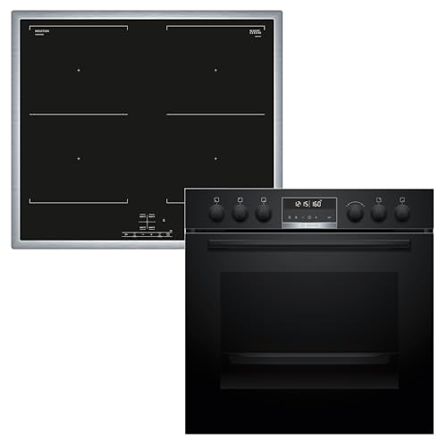 Bosch HND675LS62 Einbauherd-Set, Bestehend aus HEG578BB4 Herd, 60 x 60 cm, Air Fry, 3D Heißluft, Hydrolyse und Pyrolyse Selbstreinigung, & NIF645CB5E Induktionskochfeld, Bräterzone, Edelstahlrahmen Bosch HND675LS62 Einbauherd-Set, Bestehend aus HEG578BB4 Herd, 60 x 60 cm, Air Fry, 3D Heißluft, Hydrolyse und Pyrolyse Selbstreinigung, & NIF645CB5E Induktionskochfeld, Bräterzone, Edelstahlrahmen von Bosch