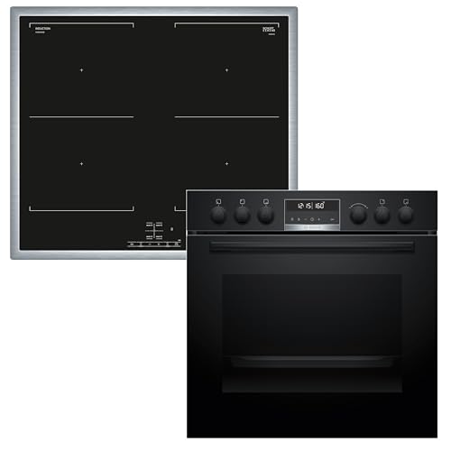 Bosch HND677LS62 Einbauherd-Set, Bestehend aus HEG578BB4 Herd, 60 x 60 cm, Air Fry, 3D Heißluft, Hydrolyse und Pyrolyse Selbstreinigung, & NVQ645CB6E Induktionskochfeld, Combi Zone, Edelstahlrahmen Bosch HND677LS62 Einbauherd-Set, Bestehend aus HEG578BB4 Herd, 60 x 60 cm, Air Fry, 3D Heißluft, Hydrolyse und Pyrolyse Selbstreinigung, & NVQ645CB6E Induktionskochfeld, Combi Zone, Edelstahlrahmen von Bosch