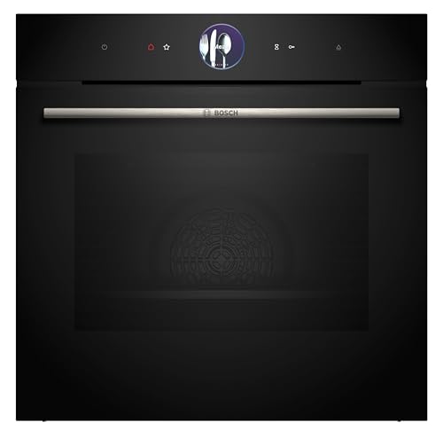 Bosch HSG7361B1, Smarter Serie 8 Einbau-Dampfbackofen, 60 x 60 cm, 1 L Wassertank, Schwarz, Made in Germany, Hydrolyse Selbstreinigung, Air Fry, Farb-Display, 4D Heißluft, Bosch Assist, Pizzastufe Bosch HSG7361B1, Smarter Serie 8 Einbau-Dampfbackofen, 60 x 60 cm, 1 L Wassertank, Schwarz, Made in Germany, Hydrolyse Selbstreinigung, Air Fry, Farb-Display, 4D Heißluft, Bosch Assist, Pizzastufe von Bosch