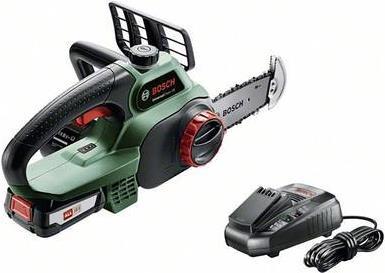 Bosch Home and Garden UniversalChain 18 Akku Kettensäge ohne Akku, mit Schutzbügel Schwertlänge 200 mm (06008B8001) von Bosch