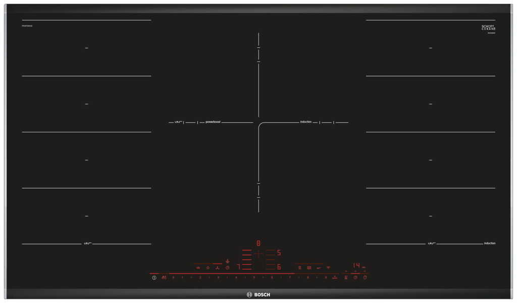 Bosch Induktionskochfeld PXV975DV1E, 5 Kochzonen, WLAN von Bosch