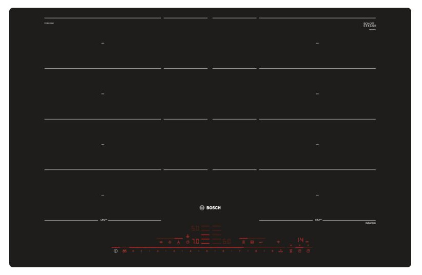 Bosch Induktionskochfeld PXY801DW4E, 4 Kochzonen, 17kg von Bosch