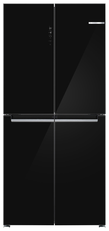 Bosch Serie 4 French Door Side by Side mit Glasfront, Schwarz, KMC85LBEA von Bosch