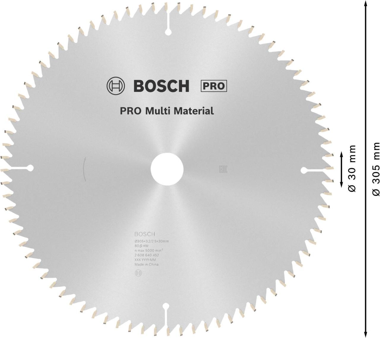 Bosch Kreissägeblatt 305x30-80 Kreissägeblatt von Bosch