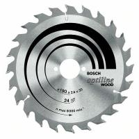Bosch Kreissägeblatt Optiline Wood, 190 x 20/16 x 2,6 mm, 24 2608640612 Durchmesser: 190 x 20/16 mm Dicke:2.6 mm Sägebl (2608640612) von Bosch