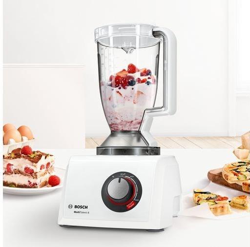 Bosch MultiTalent 8 Küchenmaschine 1100 W 3,9 l Durchscheinend - Weiß Integrierte Waagen (MC 812W620) von Bosch