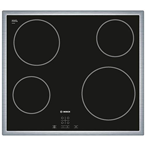 Bosch PKE645D17E Serie 4 Glaskeramik-Kochfeld (autark), 60 cm breit, Made in Germany, TouchSelect Bedienung, ReStart automatisches Aus- und Anschalten bei Überkochen, Kindersicherung von Bosch Hausgeräte
