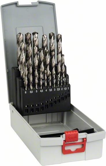 Bosch ProBox HSS-G, DIN 338 - Bohrersatz - für Metall - Spiralbohrer - 25 Stücke - 1-13 mm - H8 - zylindrisch (2608587017) von Bosch