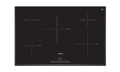 Bosch Serie 6 PIV851FB1E Induktionskochfeld mit PowerBoost, 5 Kochzonen, integriert, schwarz, 80 cm breit von Bosch