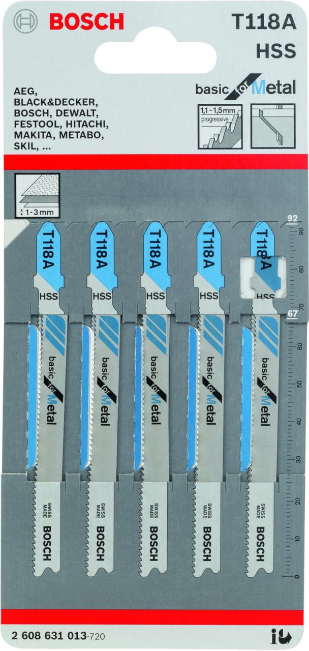 Bosch Stichsägebl.T118A 5er Stichsägeblätter von Bosch