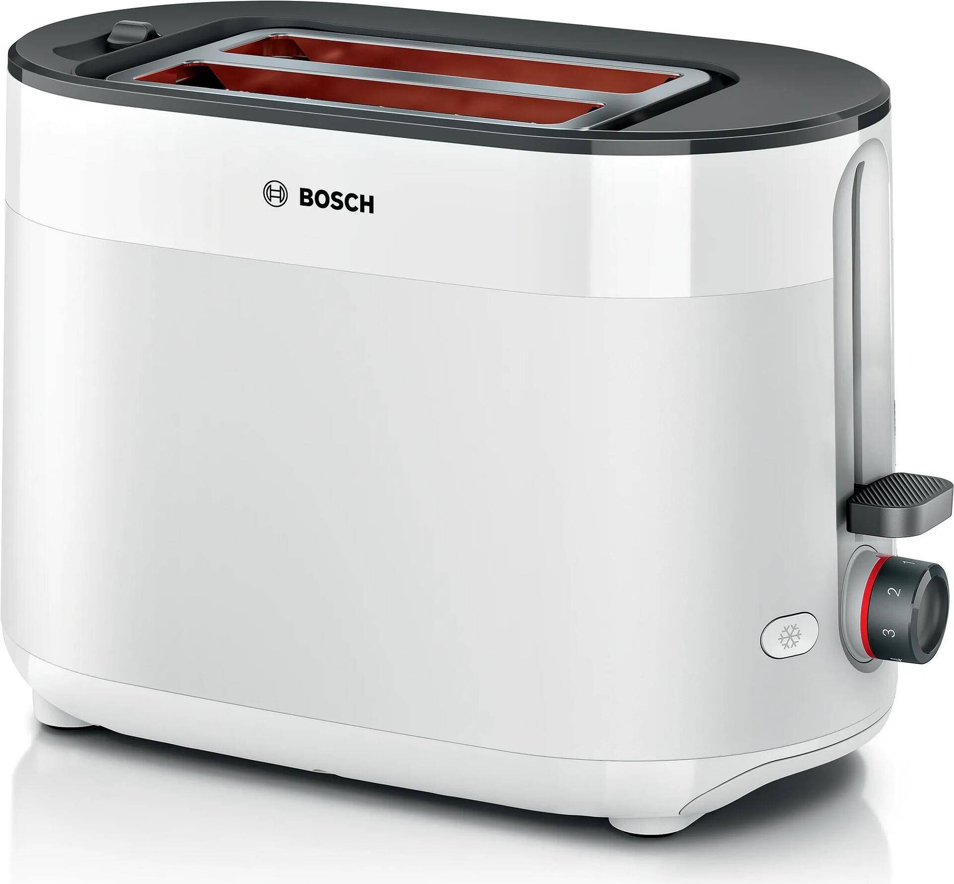 Bosch TAT2M121. Anzahl der Scheiben: 2 Scheibe(n), Produktfarbe: Weiß, Gehäusematerial: Kunststoff. Leistung: 950 W, AC Eingangsspannung: 220 - 240 V, AC Eingangsfrequenz: 50/60 Hz. Kabellänge: 1 m, Breite: 304 mm, Tiefe: 165 mm. Verpackungsbreite: 190 mm, Verpackungstiefe: 350 mm, Verpackungshöhe: 253 mm. Enthält nicht: Bisphenol A (BPA) (TAT2M121) von Bosch