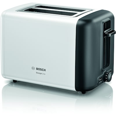 Bosch TAT3P421DE Kompakt Toaster, DesignLine, weiß /schwarz Bosch TAT3P421DE Kompakt Toaster, DesignLine, weiß /schwarz von Bosch