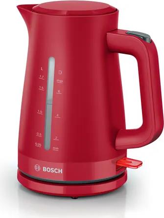 Bosch TWK3M124. Fassungsvermögen Wassertank: 1,7 l. Leistung: 2400 W. Produktfarbe: Rot, Gehäusematerial: Kunststoff (TWK3M124) von Bosch