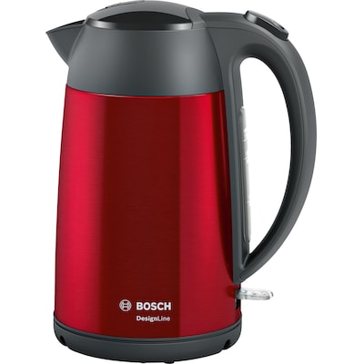 Bosch TWK3P424 Wasserkocher, DesignLine, kabellos 1,7 l, 2.400 W, rot von Bosch