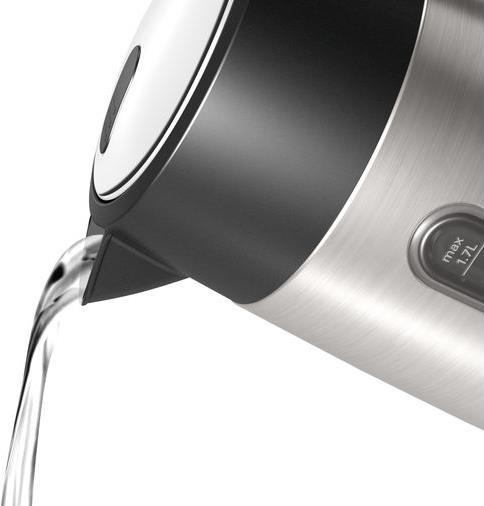 Bosch TWK4P440. Fassungsvermögen Wassertank: 1,7 l. Leistung: 2400 W. Produktfarbe: Schwarz, Edelstahl, Gehäusematerial: Edelstahl, Wasserstandsanzeige, Überhitzungsschutz. Drahtlos. Filterung (TWK4P440) von Bosch