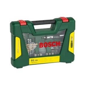 Bosch V-Line - Schraubendreher- und Bohrereinsätze - für Holz, Metall, Stein - Kegelsenker, Spiralbohrer - 91 Stücke - torx, phillips, pozidriv, hex, slot - Sechs-Punkt - 5 mm, 6 mm, 4 mm, 2 mm, 2,5 mm, 3 mm - Länge: 50 mm, 25 mm (2607017195) von Bosch