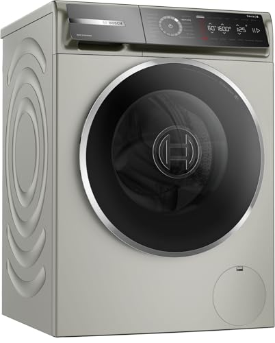 Bosch WGB2560X1, Serie 8, Smarte Waschmaschine, 1-10kg, 1600 UpM, Made in Germany, Maximale Energie- und Wasserersparnis, Fleckenautomatik, Iron Assist, Speed Perfect, Nachlegefunktion, Silber-inox Bosch WGB2560X1, Serie 8, Smarte Waschmaschine, 1-10kg, 1600 UpM, Made in Germany, Maximale Energie- und Wasserersparnis, Fleckenautomatik, Iron Assist, Speed Perfect, Nachlegefunktion, Silber-inox von Bosch