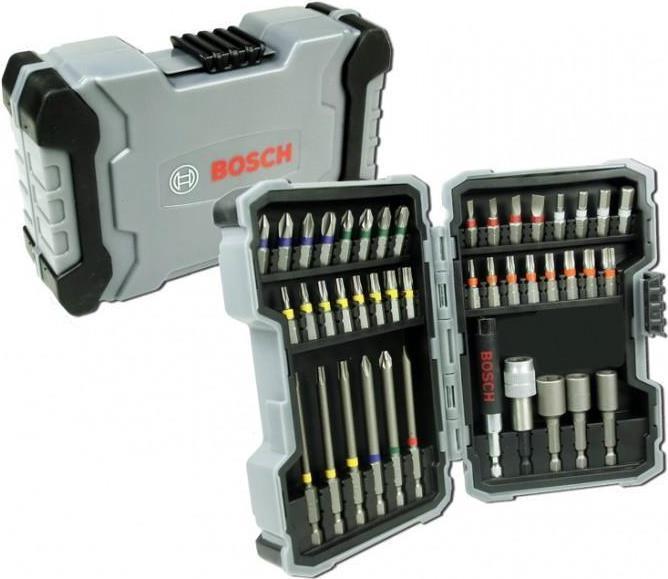 Bosch X-Pro - Schraubendreherset mit Einsätzen - 43 Stücke - 1/4 - torx, phillips, pozidriv, hex, slot, aufbruchsicher Torx - 6 mm, 8 mm, 10 mm - Länge: 25 mm, 75 mm von Bosch