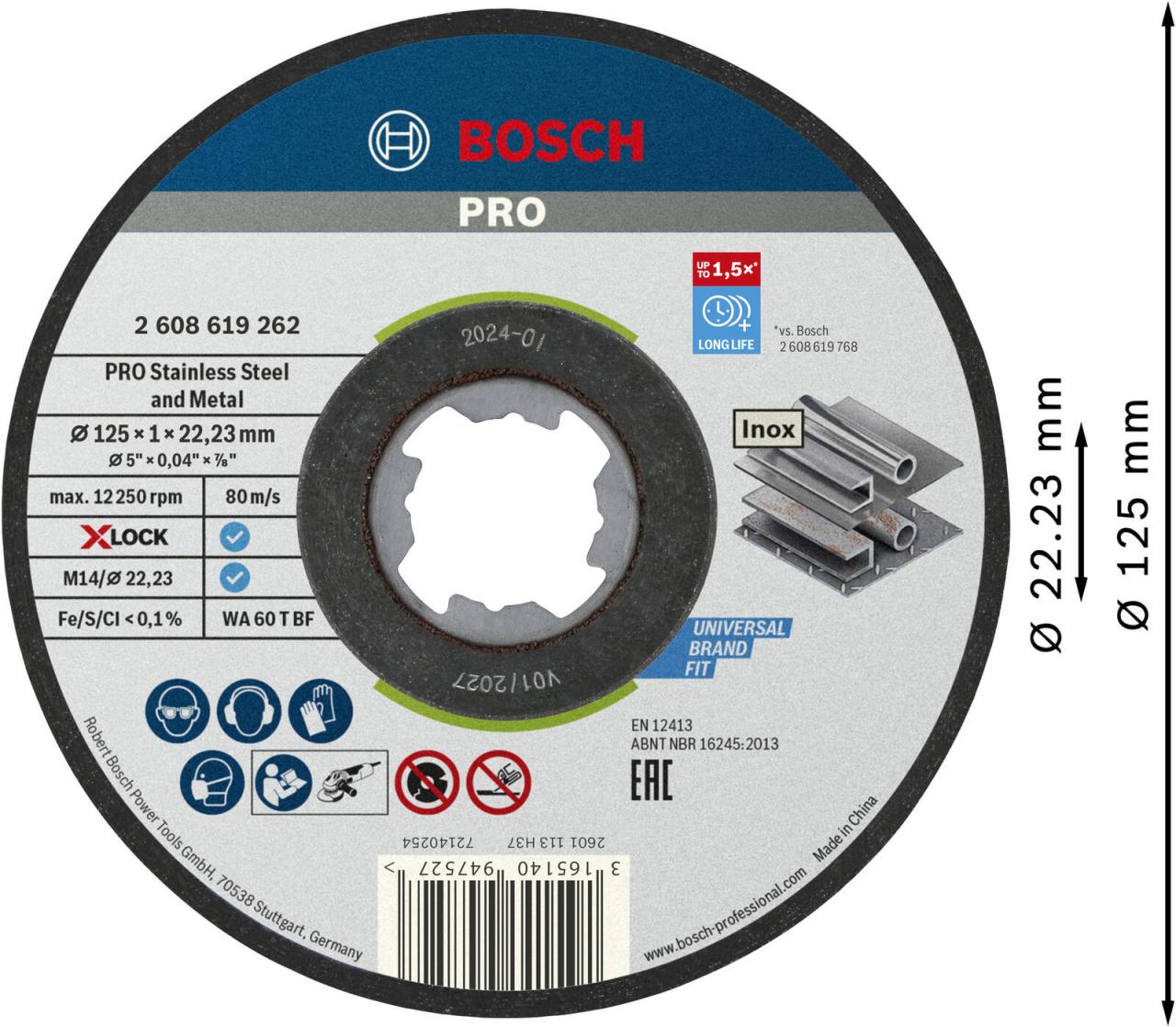 BOSCH Trennscheibe X-LOCK Standard for Inox BOSCH Trennscheibe X-LOCK Standard for Inox von Bosch