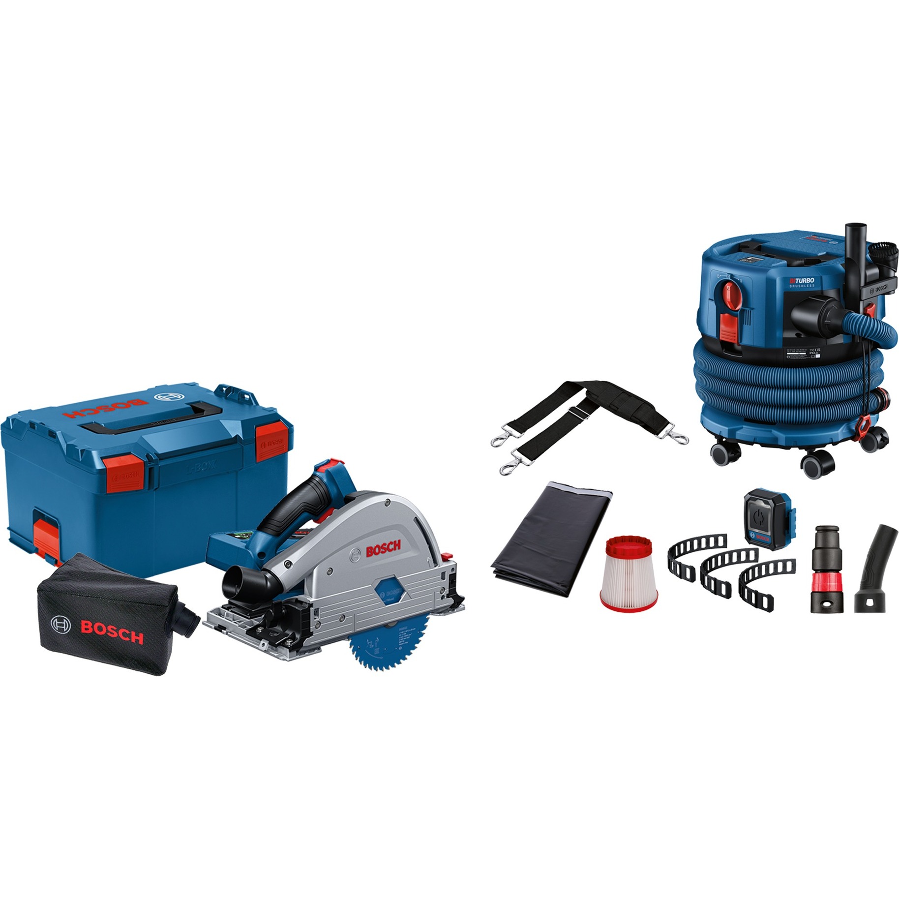 Combi-Set Akku-Handkreissäge BITURBO GKT 18V-52 GC + Akku-Sauger GAS 18V-12 MC Combi-Set Akku-Handkreissäge BITURBO GKT 18V-52 GC + Akku-Sauger GAS 18V-12 MC von Bosch