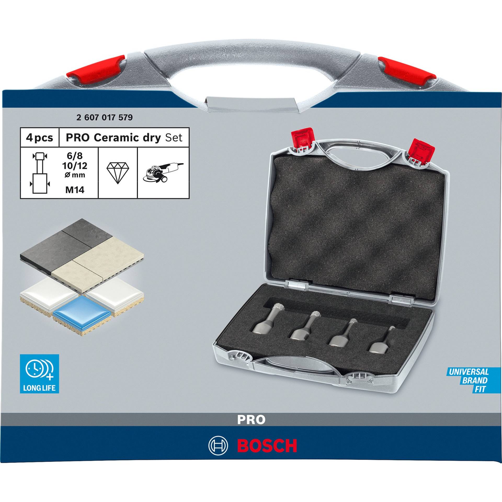 PRO Ceramic dry X-LOCK Bohrkronen-Set, Ø 6 - 12mm, Bohrer-Satz PRO Ceramic dry X-LOCK Bohrkronen-Set, Ø 6 - 12mm, Bohrer-Satz von Bosch