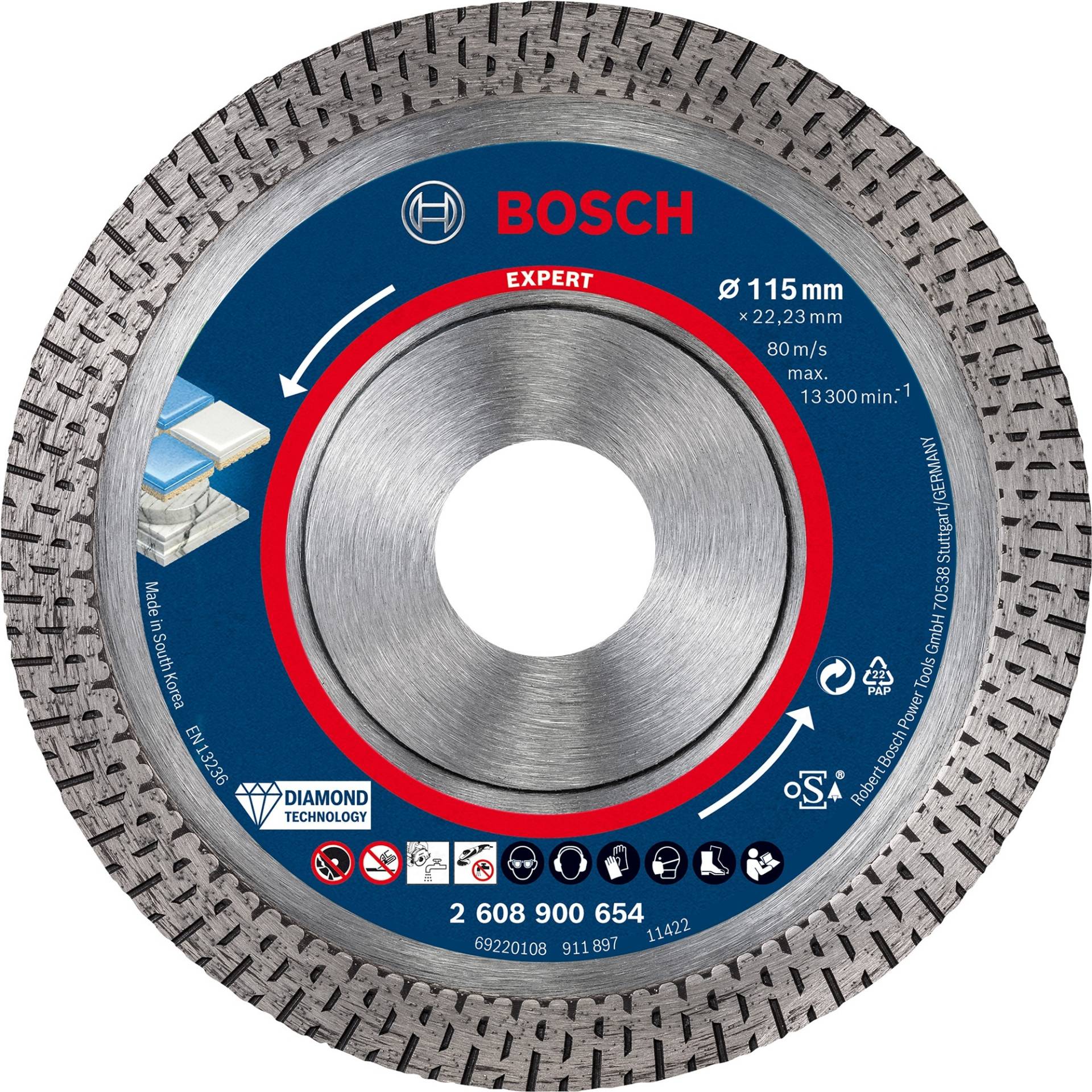 Diamanttrennscheibe Expert HardCeramic, Ø 115mm Diamanttrennscheibe Expert HardCeramic, Ø 115mm von Bosch