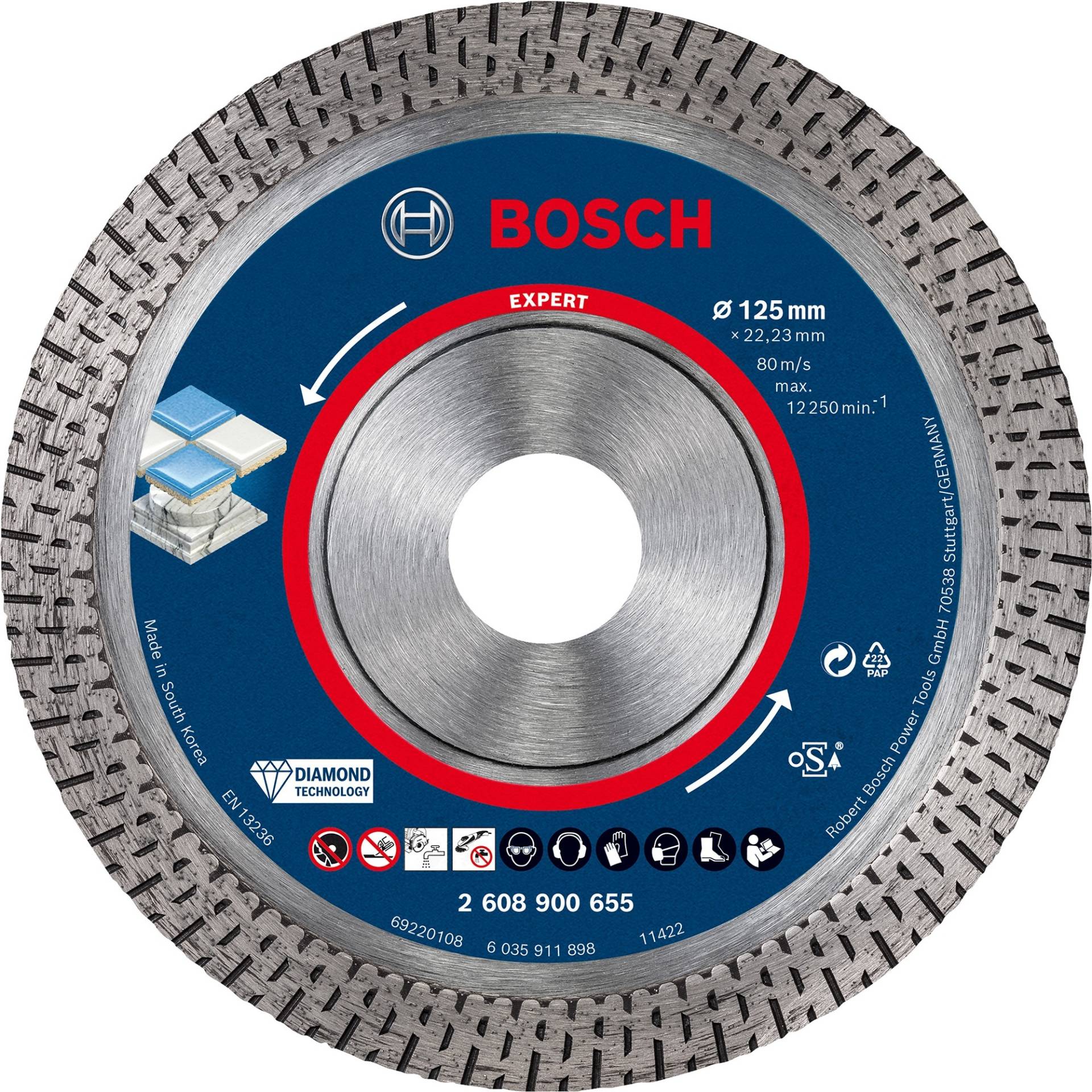 Diamanttrennscheibe Expert HardCeramic, Ø 125mm Diamanttrennscheibe Expert HardCeramic, Ø 125mm von Bosch