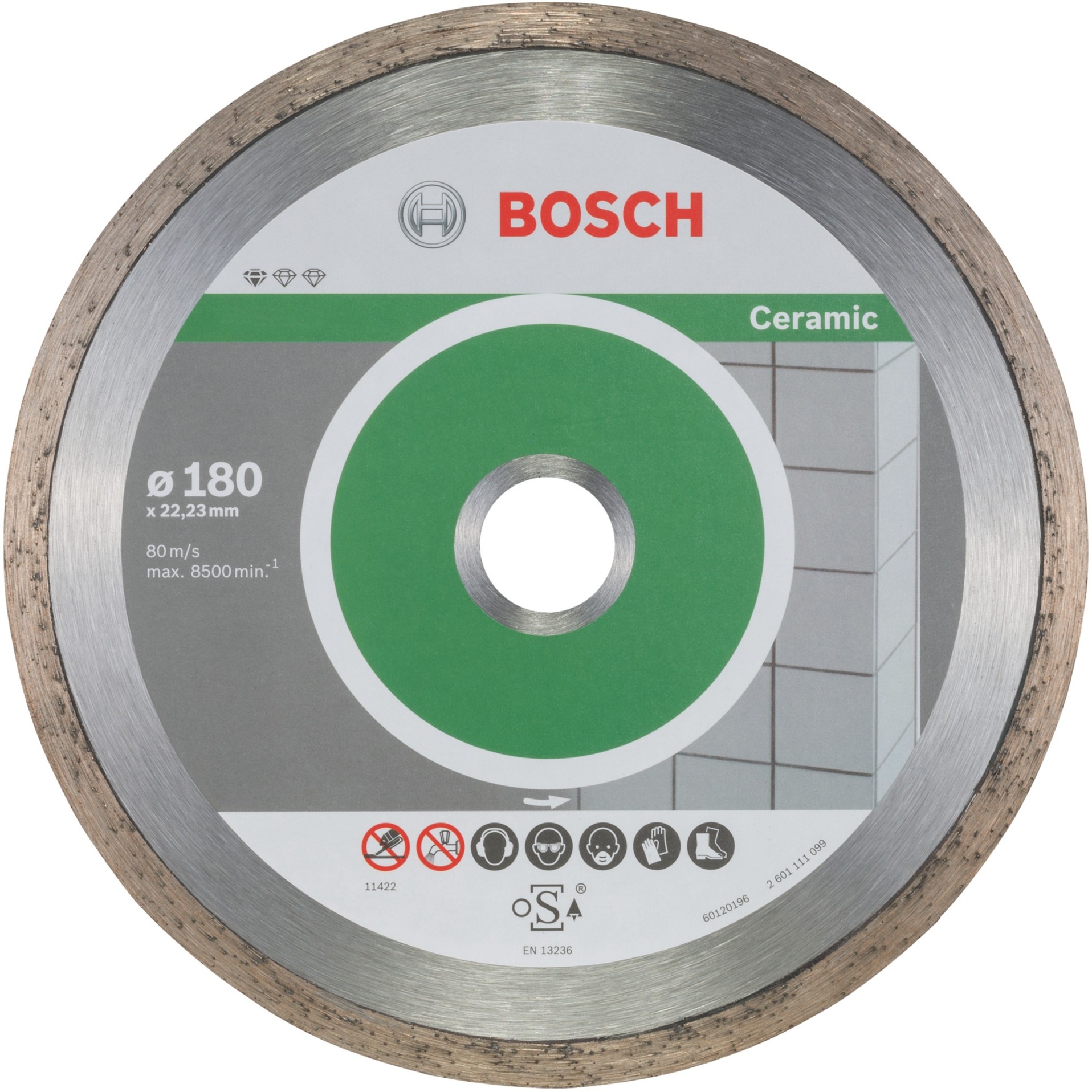 Diamanttrennscheibe Standard for Ceramic, Ø 180mm von Bosch