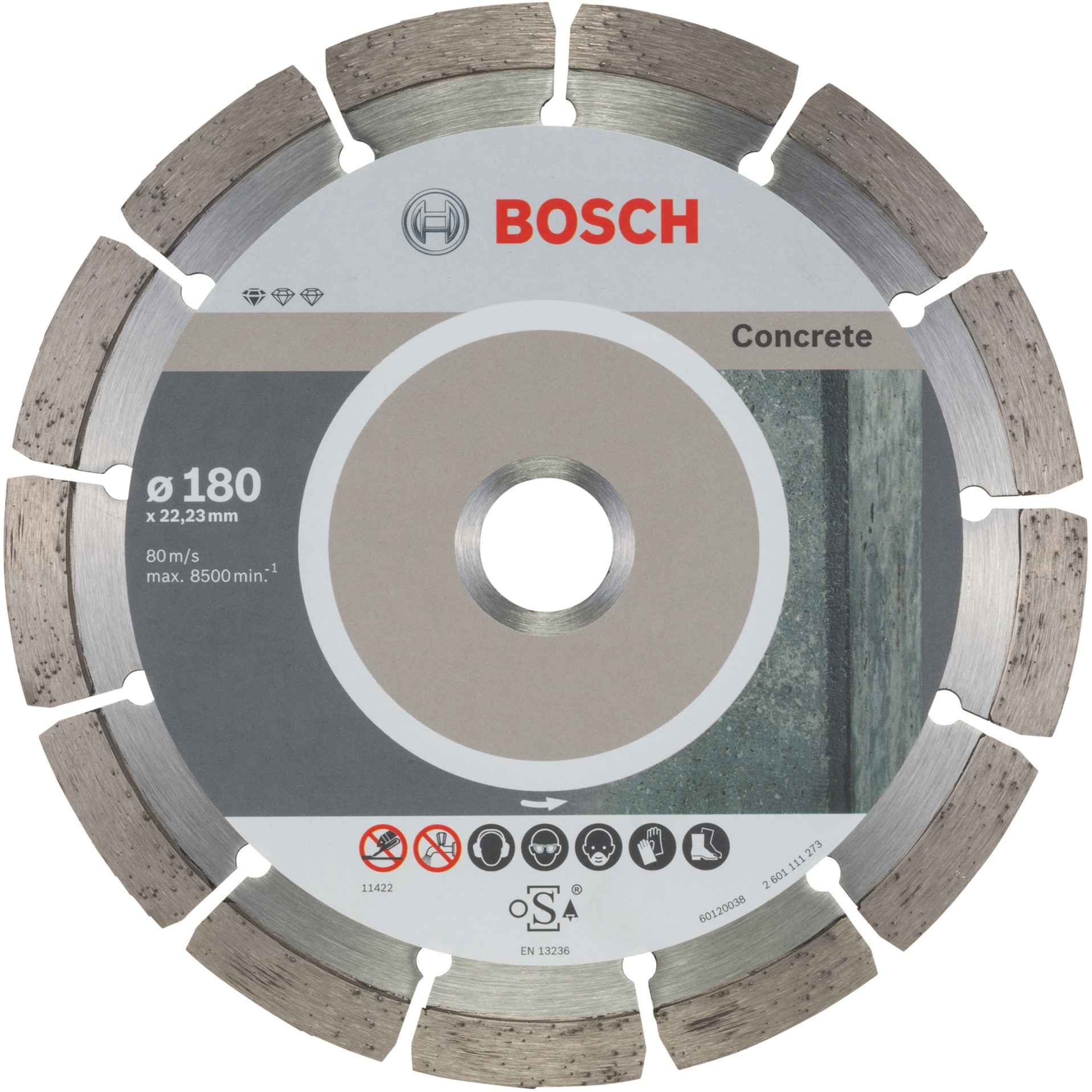 Diamanttrennscheibe Standard for Concrete, Ø 180mm von Bosch
